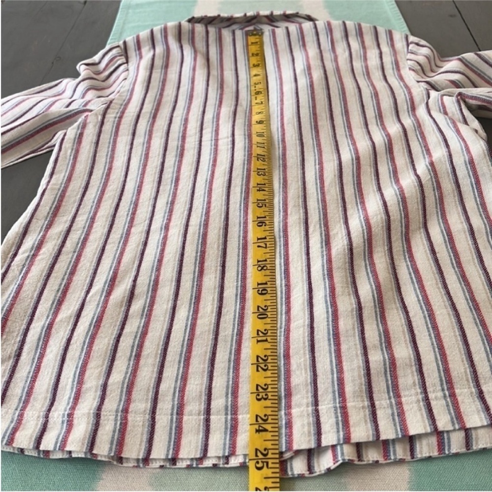 Anthropologie Dolan Linen Blend Striped Double Breasted Anna Blazer - Picture 14 of 14